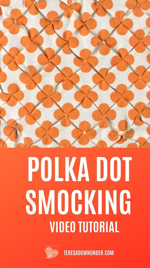 Polka dot smocking video tutorial