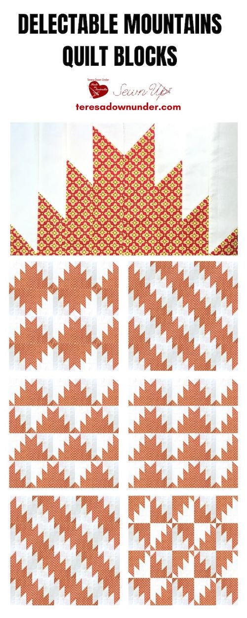 Delectable mountains quilt blocks