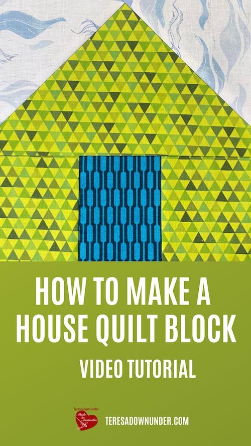 How to make a house block with 10″ squares video tutorial ...