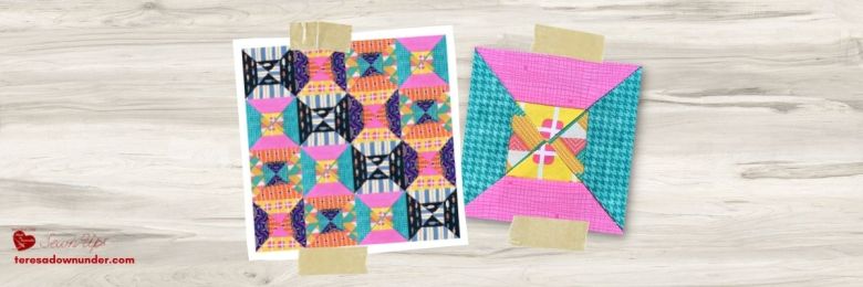 How to make a scrappy double hourglass with fabric strips