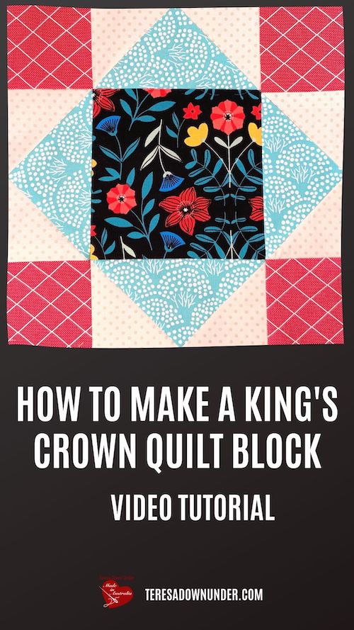 King's crown quilt block video tutorial