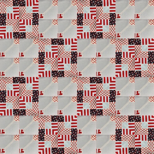 Cross quilt, Turnabout patchwork