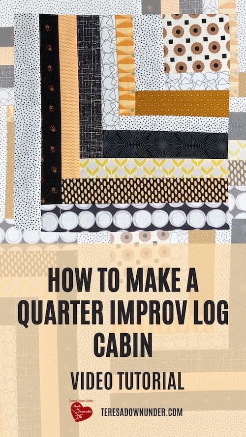 Improv quarter log cabin video tutorial