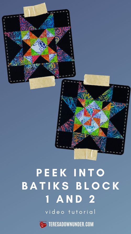 Peek into batiks blocks 1 and 2