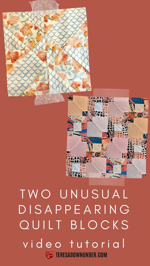Two unusual disapparing quilt blocks 