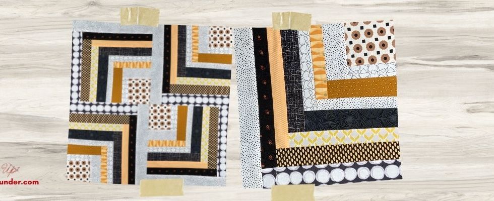 improv log cabin block