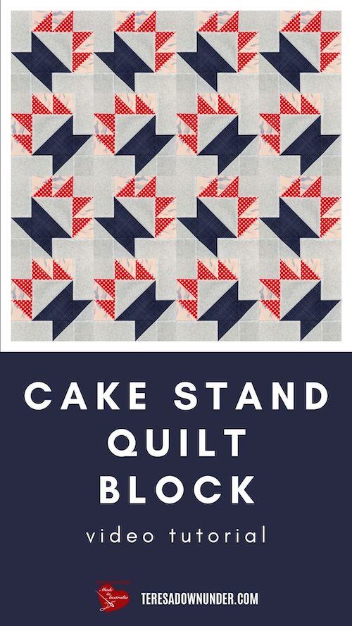 Cake stand quilt block video tutorial