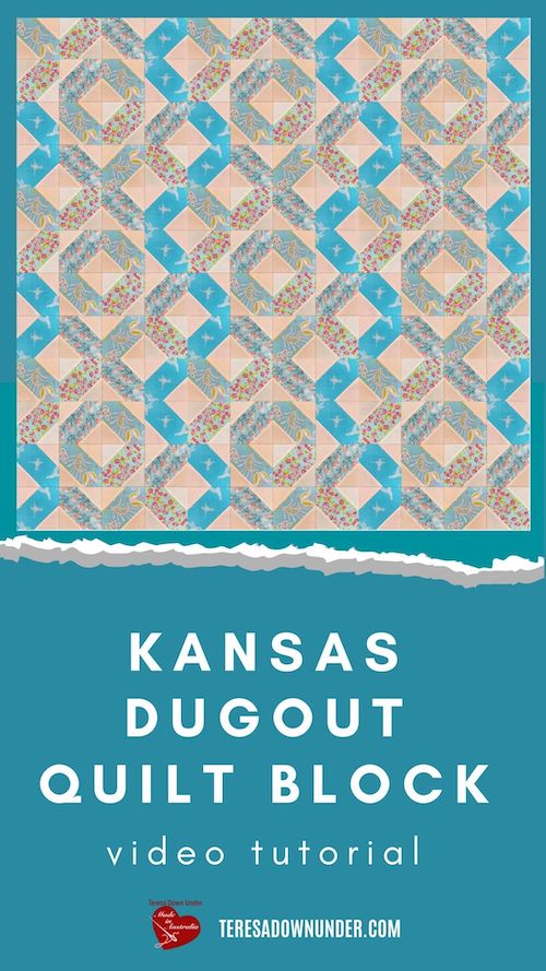 Kansas dugout quilt block video tutorial
