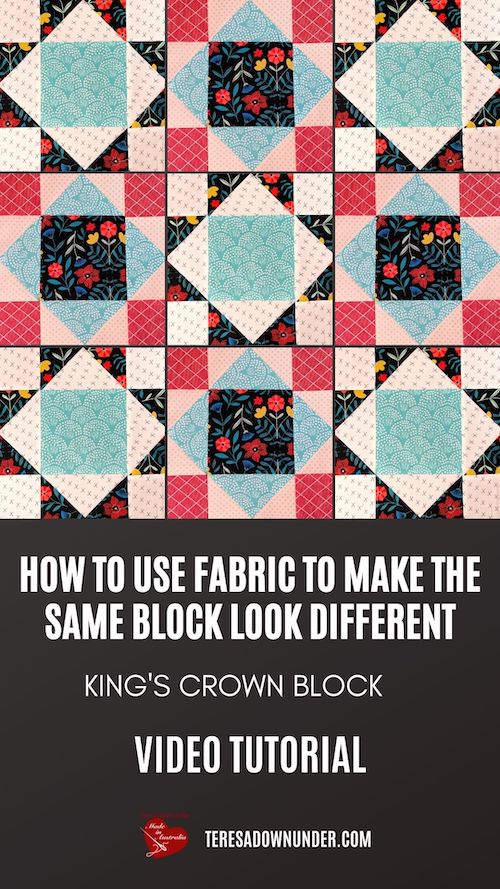 How to use fabric to make the same block look different