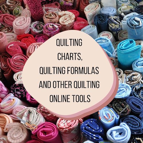 Quilting charts, formulas and other online tools