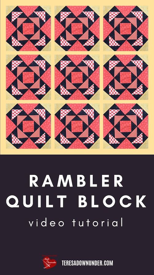 Rambler quilt block video tutorial