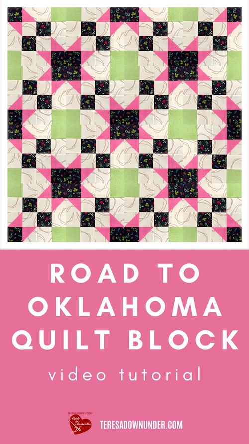 Road to Oklahoma quilt block video tutorial