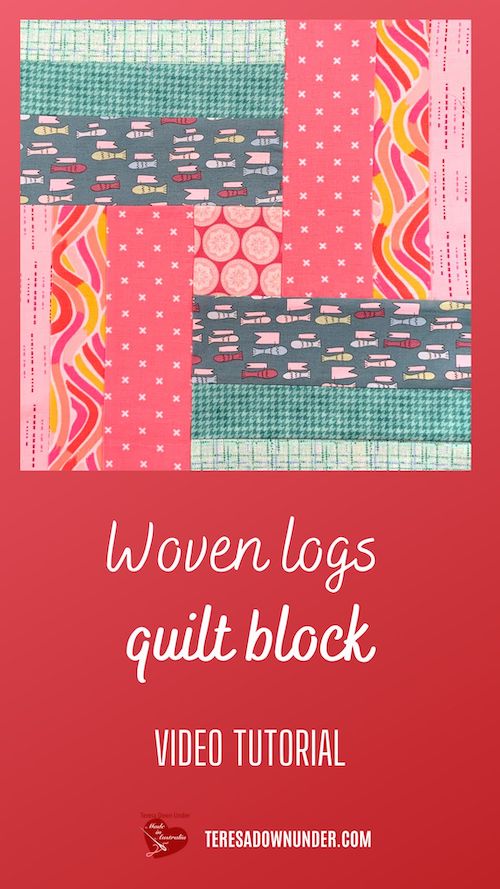 Woven logs quilt block