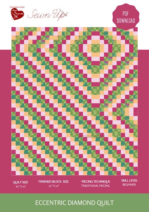 Eccentric diamond quilt pattern