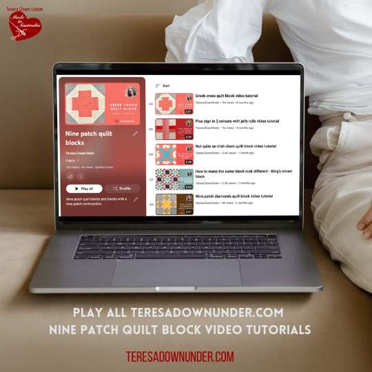 Play all teresadownunder.com videos with a nine patch construction