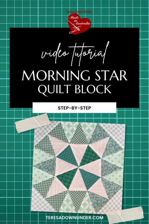 Morning star quilt block video tutorial