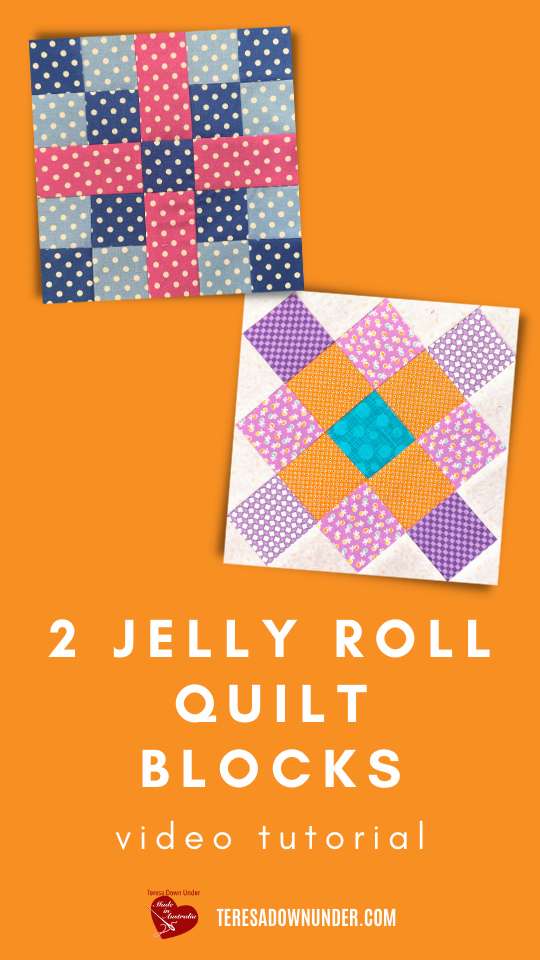 Two jelly rolls blocks video tutorial