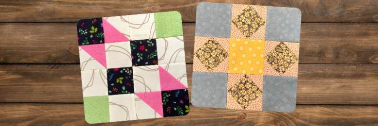 Two 12" quilt blocks