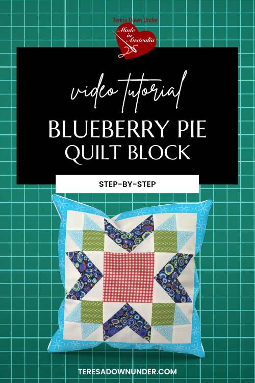 Blueberry pie star quilt block video tutorial