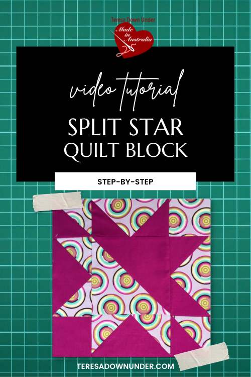 Split Star quilt block video tutorial