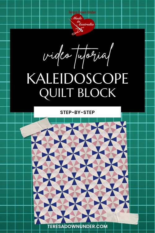 Kaleidoscope quilt block video tutorial