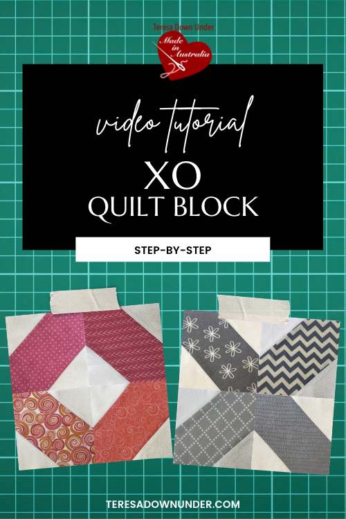 XO quilt block video tutorial