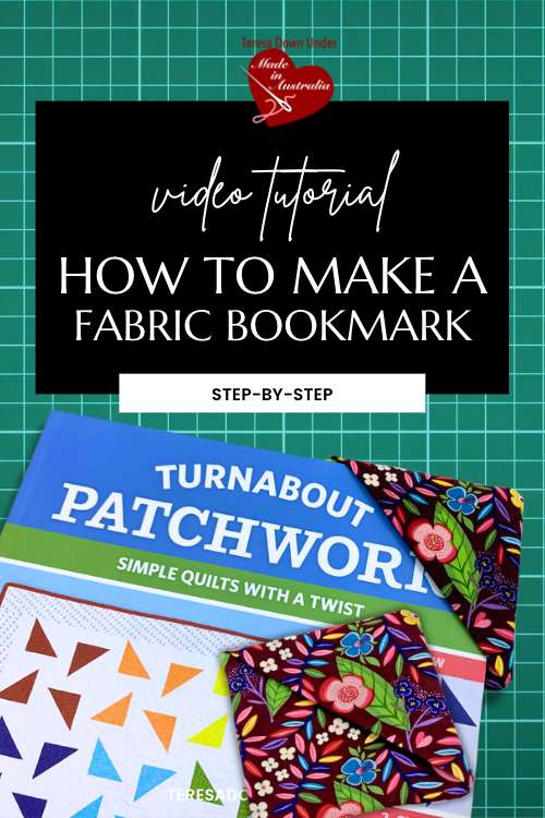 How to make a fabric bookmark video tutorial