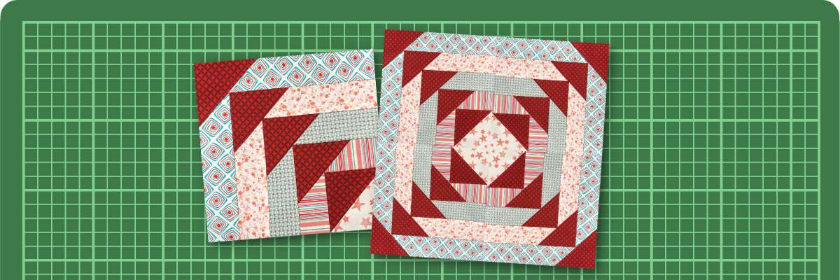 How to make a Quarter wild goose log cabin block