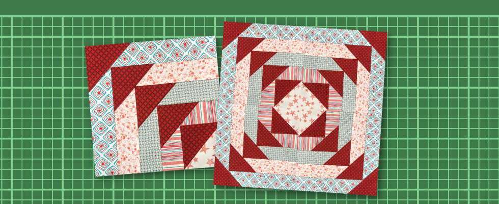 How to make a Quarter wild goose log cabin block