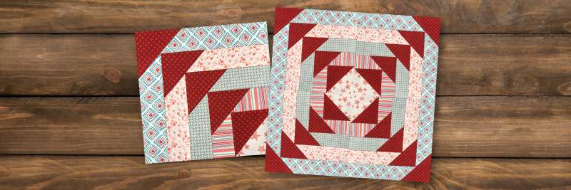 How to make a Quarter wild goose log cabin block