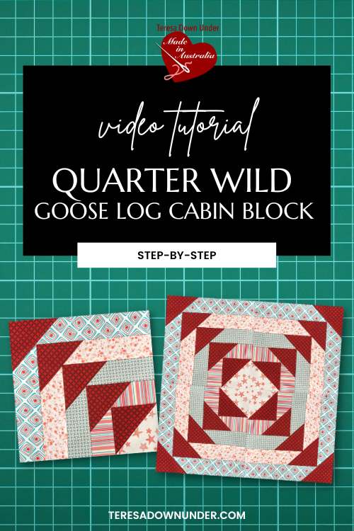 How to make a Quarter wild goose log cabin block