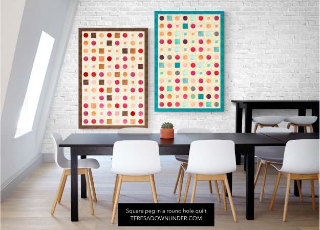 Square peg in a round hole quilt