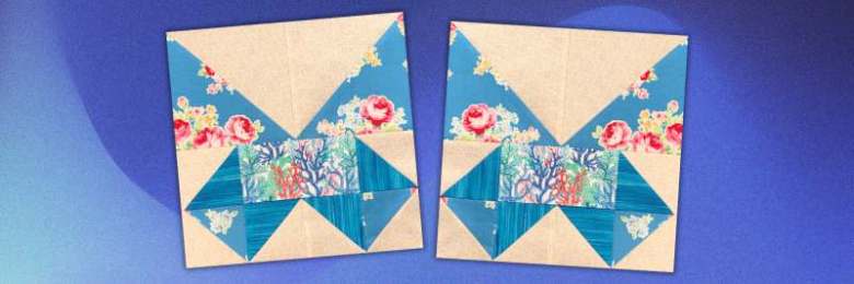 how to make a 12" butterfly block