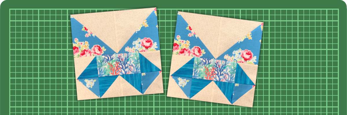 how to make a 12" butterfly block