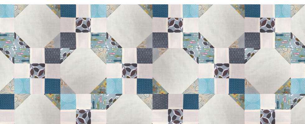 Snow ball and nine patch quilt