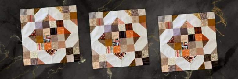 Moroccan star quilt block