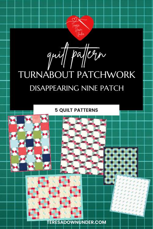 Turnabout patchwork - Disappearing nine patch pattern bundle