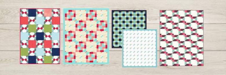 Turnabout patchwork - Disappearing nine patch pattern bundle