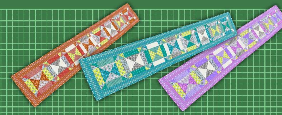 Fractured hourglass table runner