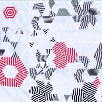 Striped hexagons quilt