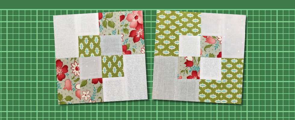 Cut and swap disappearing four patch block