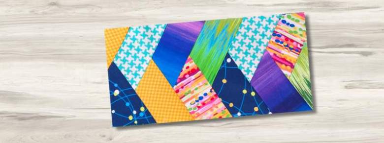 Rainbow hexagon braid block