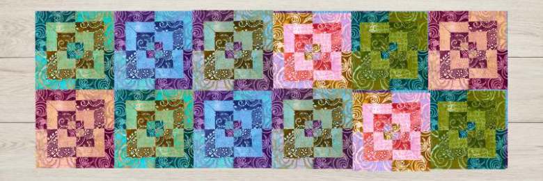 Strips block with jelly rolls