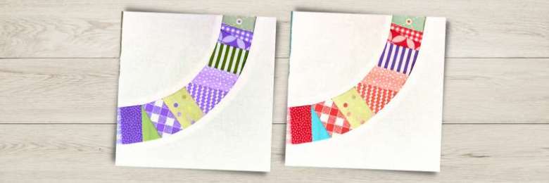 Improv quarter ring quilt block