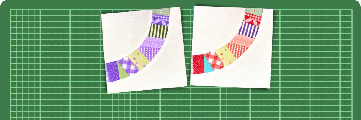 Improv quarter ring quilt block