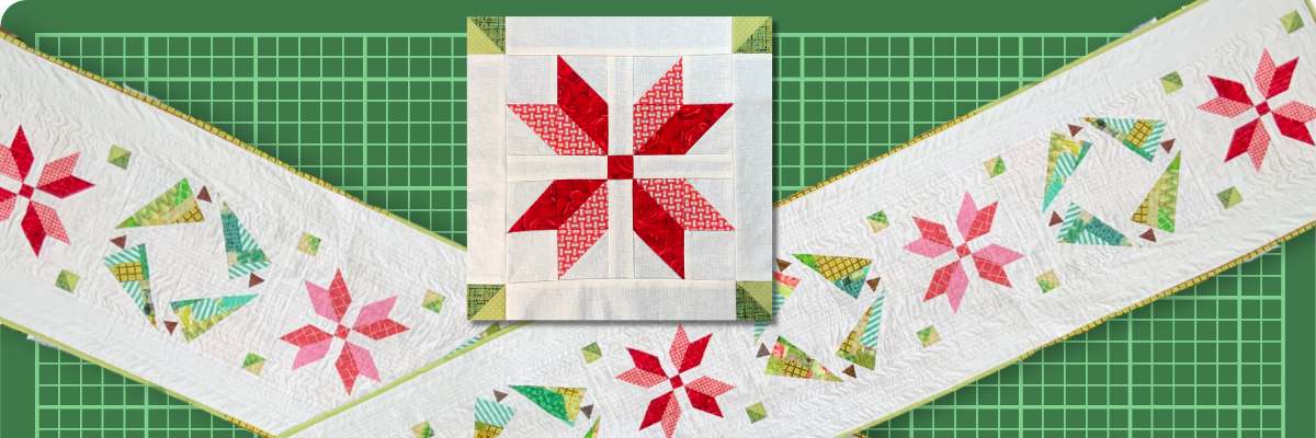 Christmas flower - Jolly Holly table runner