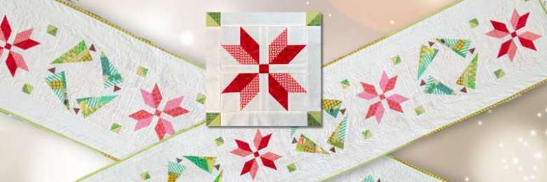 Christmas flower - Jolly Holly table runner