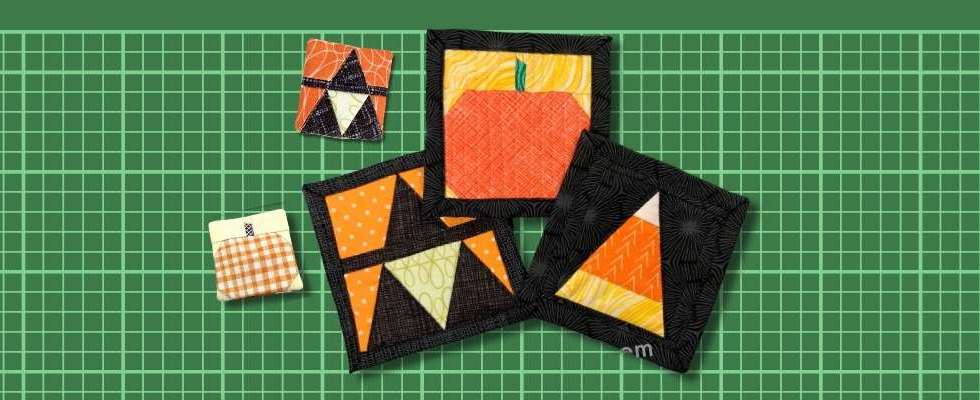 Learn to piece miniature blocks with FPP and two ways of binding your quilted item
