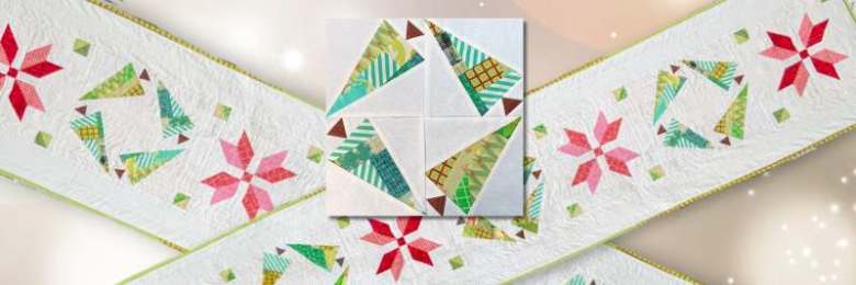 Christmas tree - Jolly Holly table runner