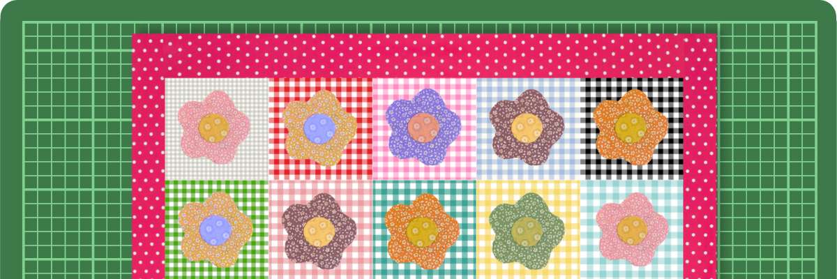 Applique with fusible interfacing